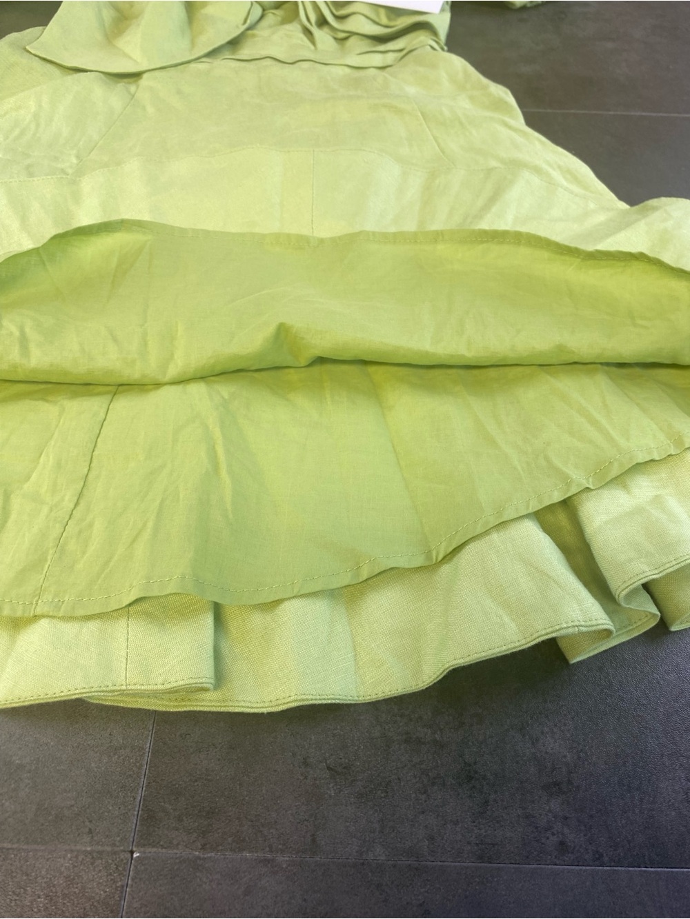 Astr Light Green Puff Sleeve Fit &‎ flare Lined Mini Dress size 4-NWT - Picture 7 of 12